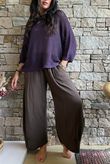 Conrad Grunge Loose Cotton Knit Aubergine